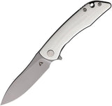 CMB Made Knives Blaze Linerlock Knife With White G10 Handle And D2 Satin Blade For EDC Enthusiasts by CMB Made Knives