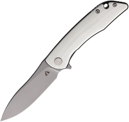 CMB Made Knives Blaze Linerlock Knife With White G10 Handle And D2 Satin Blade For EDC Enthusiasts by CMB Made Knives