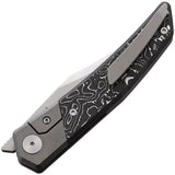 CMB Made Knives Zetsu Linerlock Carbon Fiber EDC Knife Bohler M390 Satin Blade Premium Titanium Bolsters Extended Tang by CMB Made Knives