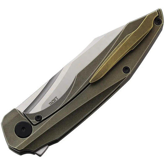 CMB Made Knives Dagon Framelock Bronze Titanium Handle Extended Tang M390 Blade for Tactical EDC Enthusiasts by CMB Made Knives