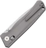 CMB Made Knives Braveman Axis Lock Gray Knife With S35VN Blade And Titanium Handle For EDC Enthusiasts by CMB Made Knives