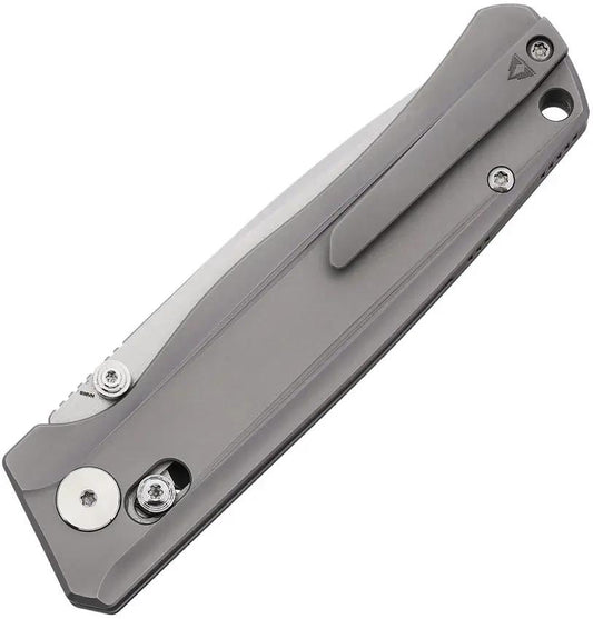 CMB Made Knives Braveman Axis Lock Gray Knife With S35VN Blade And Titanium Handle For EDC Enthusiasts by CMB Made Knives