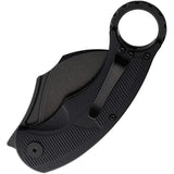 CMB Made Knives Falcon Karambit Knife Linerlock Black G10 AUS10A Handle Pocket Clip EDC by CMB Made Knives