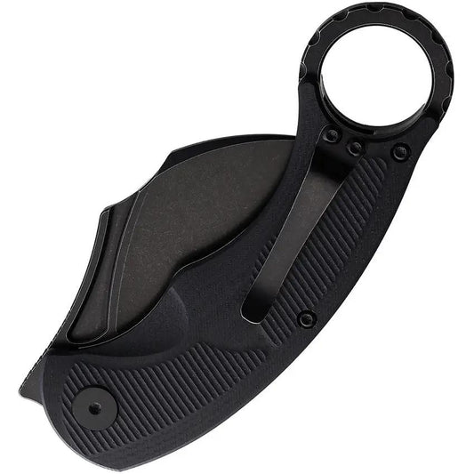 CMB Made Knives Falcon Karambit Knife Linerlock Black G10 AUS10A Handle Pocket Clip EDC by CMB Made Knives