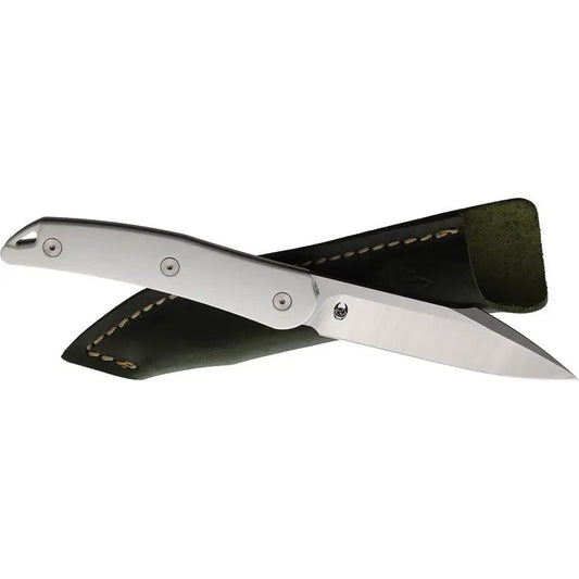 Kisame Fixed Blade Knife By CMB Made Knives Full Tang Satin 14C28N Blade G10 Handle Belt Sheath Outdoor Enthusiasts by CMB Made Knives