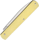 Fraraccio Knives Old School Sfilato 0559-70-530-19 - Satin Finish Spear Blade With Hammered Brass Handle Includes Box by Fraraccio Knives