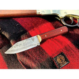 Campcraft Outdoors Camp Knife 1095HC Full Tang Pecan Wood Handle Leather Sheath For Campers by Campcraft Outdoors