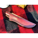 Campcraft Outdoors Camp Knife 1095HC Full Tang Pecan Wood Handle Leather Sheath For Campers by Campcraft Outdoors