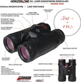Crimson Trace Horizonline 2K Rangefinder Binocular Illuminated 10x Waterproof for Hunters by Crimson Trace