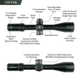 Crimson Trace 2-Series Sport Scope 4-16x50mm First Focal Plane With Zero Reset Turrets For Precision Hunters by Crimson Trace
