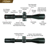 Crimson Trace 3 Series Tac Scope 4 To 20x50 First Focal Plane With Zero Reset Turrets For Tactical Shooters by Crimson Trace