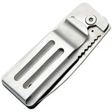 Framelock Knife With Money Clip For EDC Satin 1.5in Blade 2.5in Closed China Made Lightweight by China Made