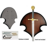 Displays Crest Universal Sword Plaque - Wood Construction With Hardware Included For Easy Display by Displays