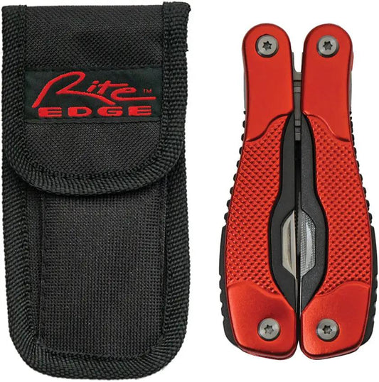Rite Edge Multi-Function Pliers 211101-RD - 9-In-1 Everyday Carry Tool With Red Aluminum Handles by Rite Edge