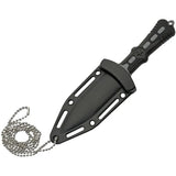 Gray Star Neck Knife 3.5in Satin Stainless Blade 6.5in Overall EDC Survival Tool for Outdoor Enthusiasts by China Made