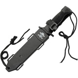 China Made Combat Knife Black 12 Inch Bowie Sawback Blade 440 Stainless 211138 BK For Tactical Outdoor by China Made