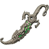 Rite Edge Green Dragon Dagger Dragon Shaped Handle And Sheath 10 Inch Overall 5 Inch Satin Blade by Rite Edge