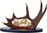Bowie Knife With Deer Display Stand, Stainless 9.25in Blade, 15.25in Overall, China Made Collectors Edition by China Made