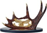 Bowie Knife With Eagle Display Stand 15.25in Overall Blade Imitation Stag Handle Collectors Edition by China Made