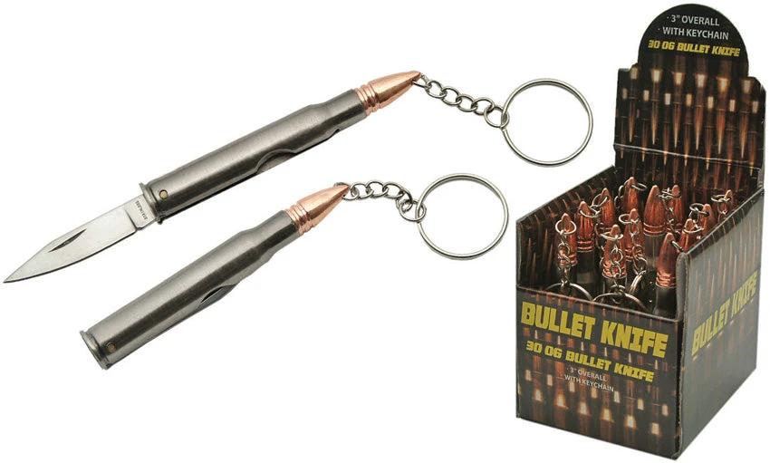 China Made Bullet Keychain Knife 12pc 211345 by China Made