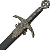 Earl Of Huntington Sword Stainless Unsharpened Blade 22 And A Half Inch Metal Alloy Handle Scabbard For Collectors by China Made