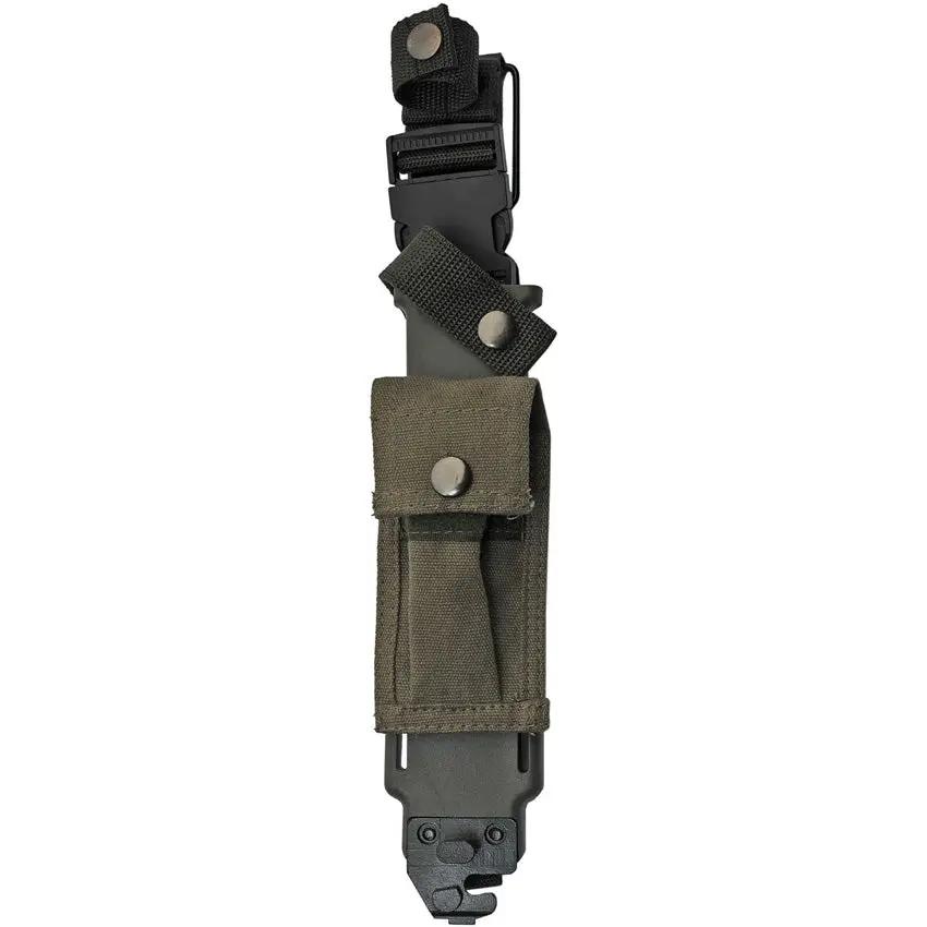 Rite Edge M9 Military Camo Knife - 8 Inch Sawback Clip Point Stainless Blade With Rifle Attachment by Rite Edge