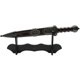 Roman Dagger Damascus Pattern Blade Stainless 6.5In With Display Stand For Collectors by China Made