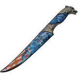 Rite Edge American Wolf Dagger - 13.25 Inch Overall, Satin 8 Inch Blade, 420 Stainless, Wolf Pommel And Artwork by Rite Edge