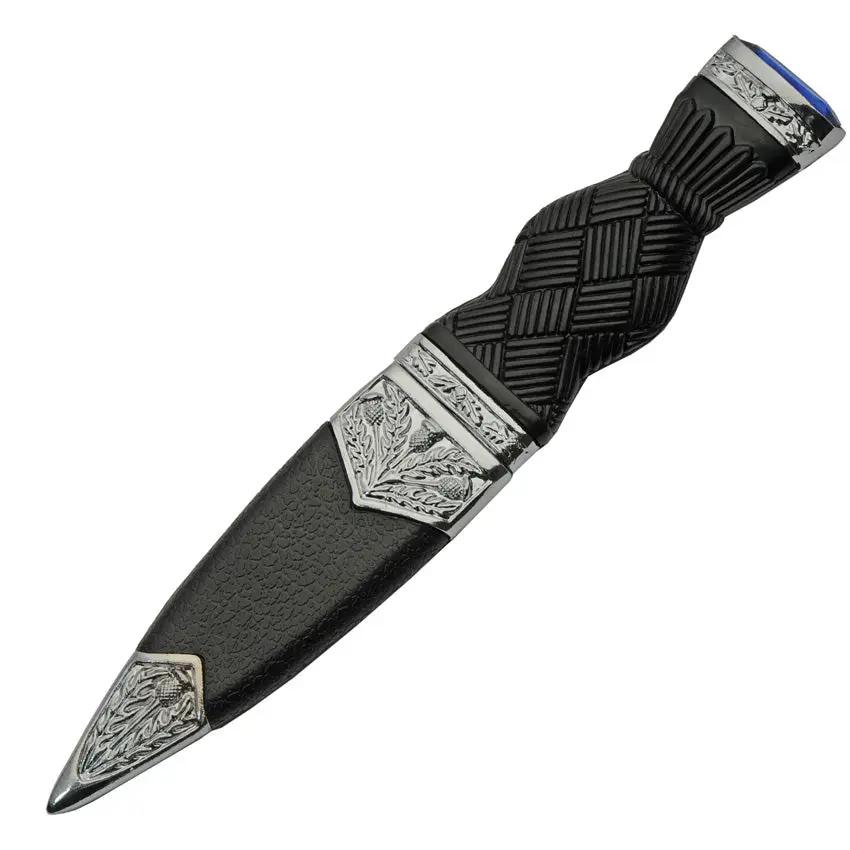 Rite Edge Scottish Dirk Blue 211545BL - 7.5 Inch Overall, 3 Inch Satin Partially Serrated Stainless Blade by Rite Edge