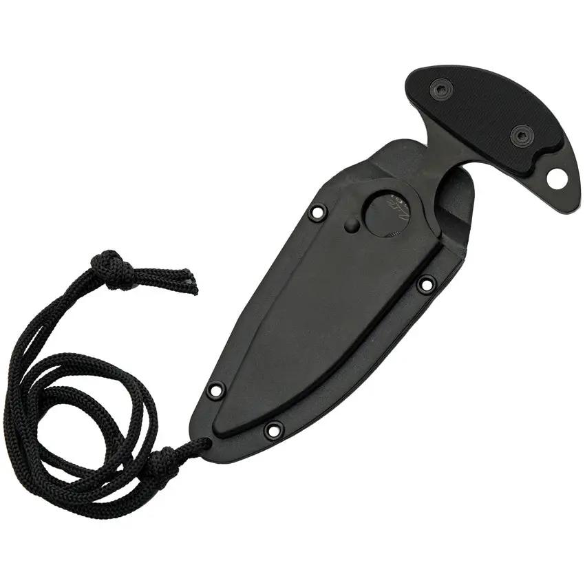 Rite Edge Tactical Neck Knife 211550 - 5.5 Inch Overall Black Finish Stainless Blade With Full Tang G10 Handle by Rite Edge
