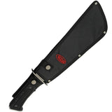 Rite Edge Panga Machete Satin 16 Inch Sawback Blade - Rugged Stainless Steel, Rubberized Handle, Belt Sheath Included by Rite Edge