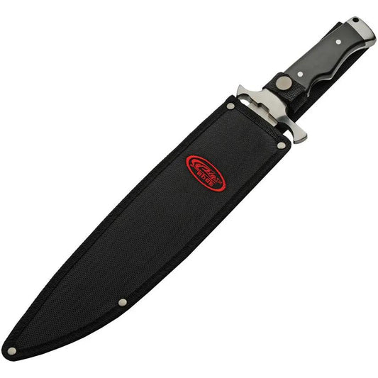 Rite Edge Toothpick Bowie 211554 - Satin Finish Stainless Blade With Black Wood Handle And Belt Sheath by Rite Edge