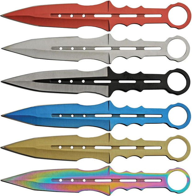 Rite Edge 6pc Multicolor Throwing Knives 211555 by Rite Edge