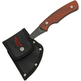 Small Axe With Full Tang Stainless Head 3 Inch Edge Brown Wood Handle Belt Sheath For Campers by China Made
