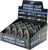 Rite Edge Money Clip Linerlock 24 Piece Set - Assorted Ghost Skull Camo Patriotic Eagle Dollar Bill Patterns by Rite Edge