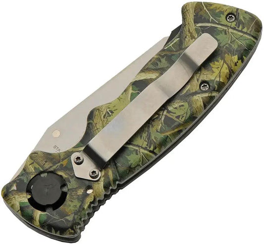 Rite Edge Hollow Linerlock Camo - 3in Two-Tone 3Cr13 Stainless Blade 4.25in Closed Pocket Clip by Rite Edge