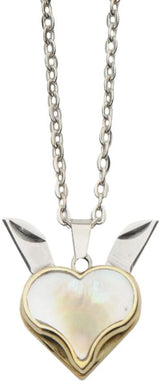 Rite Edge Pearl Heart Blade Necklace 211584-PE by Rite Edge