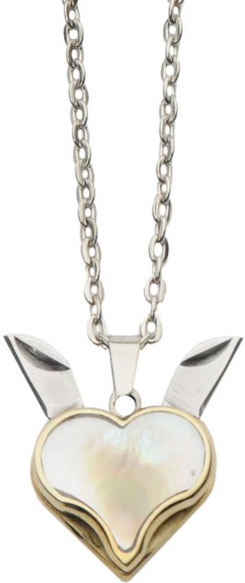Rite Edge Pearl Heart Blade Necklace 211584-PE by Rite Edge