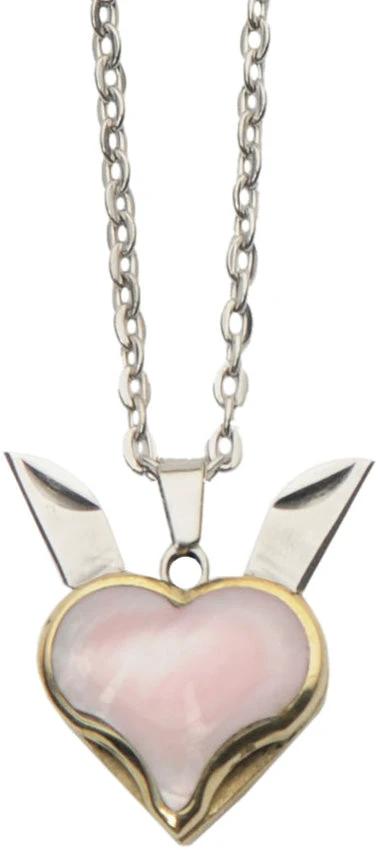 Rite Edge Pink Heart Blade Necklace 211584-PK by Rite Edge