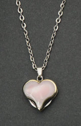 Rite Edge Pink Heart Blade Necklace - 25 Inch Silver Finish Chain With Dual Stainless Blades by Rite Edge