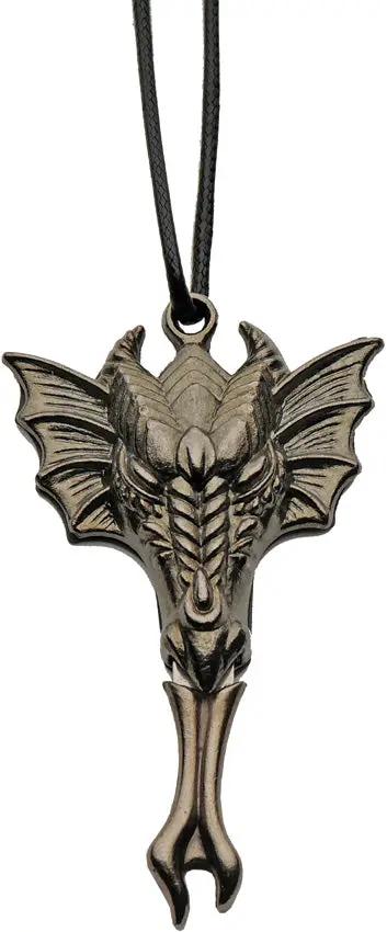 Rite Edge Dragon Head Neck Knife - Satin 3Cr13 Stainless Blade With Black Cord Necklace And Zinc Aluminum Sheath by Rite Edge