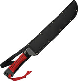 Rite Edge Bloodsaw Machete - 19 Inch Sawback Blade Full Tang Red Cord Wrapped Handle by Rite Edge
