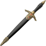 Armor Dagger Gold Finish Stainless Steel 8.5 Inch Blade Overall 14.75 Inch For Collectors Display by China Made