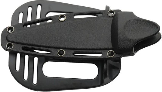 Rite Edge Battle Knife - 8 Inch Partially Serrated Stainless Dagger Blade With Black Textured Nylon Handle by Rite Edge
