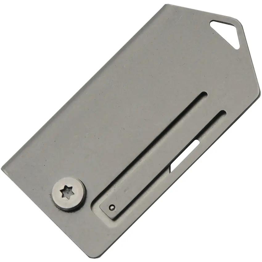 Dog Tag Cutter Folder Gray EDC Knife With Satin 2 Inch Blade Bottle Opener Lanyard Hole by China Made