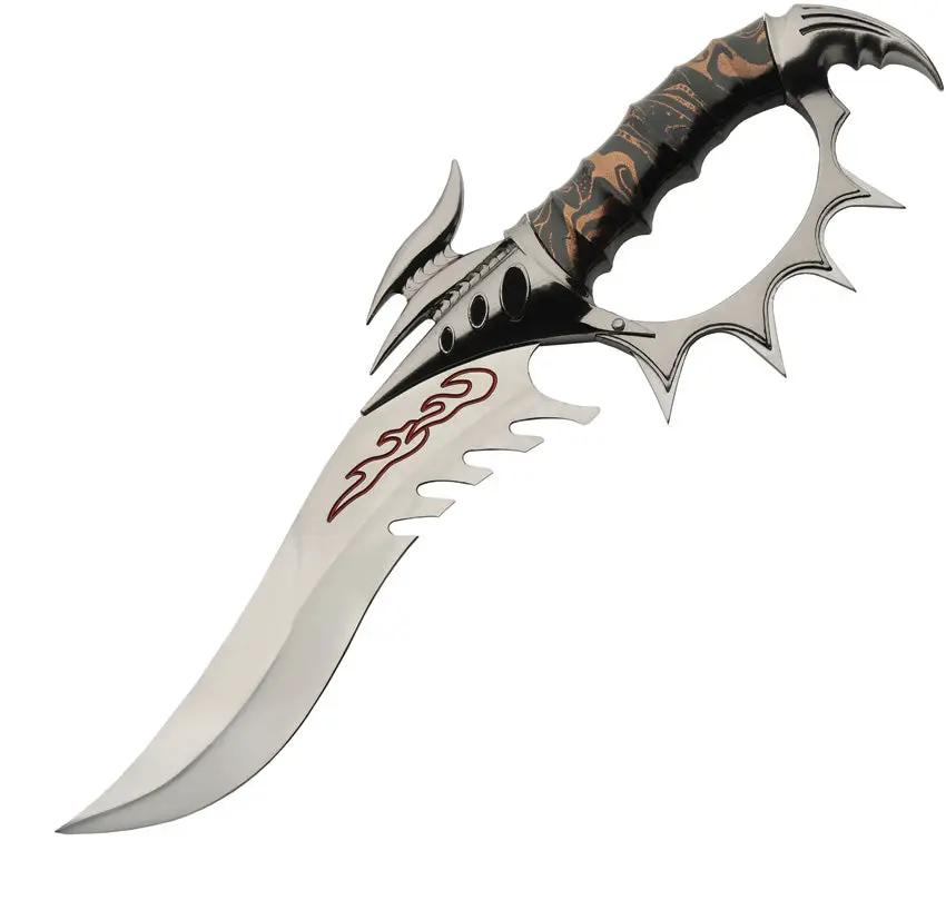 Rite Edge Talon Dagger 211610 - Satin 9 Inch 420 Stainless Blade With ABS Handle And Wooden Display Stand by Rite Edge