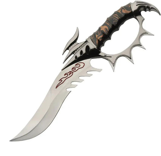 Rite Edge Talon Dagger 211610 - Satin 9 Inch 420 Stainless Blade With ABS Handle And Wooden Display Stand by Rite Edge