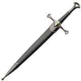 Needle Point Dagger 11.75in Satin Blade Black Sculpted Handle Scabbard Premium China Made for Collectors by China Made