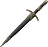 Pope Dagger 211618 Satin Blade 12 Inch Overall Length With Black And Gold Zinc Handle Boxed For Collectors by China Made