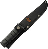 Rite Edge Elite Combat Fixed Blade - 10.5 Inch Overall, 5.5 Inch Black Partial Serrated 3Cr13 Blade by Rite Edge
